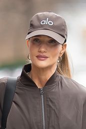 Rosie Huntington-Whiteley in Leggings and Bomber Jacket - Chelsea in London 01/17/2024