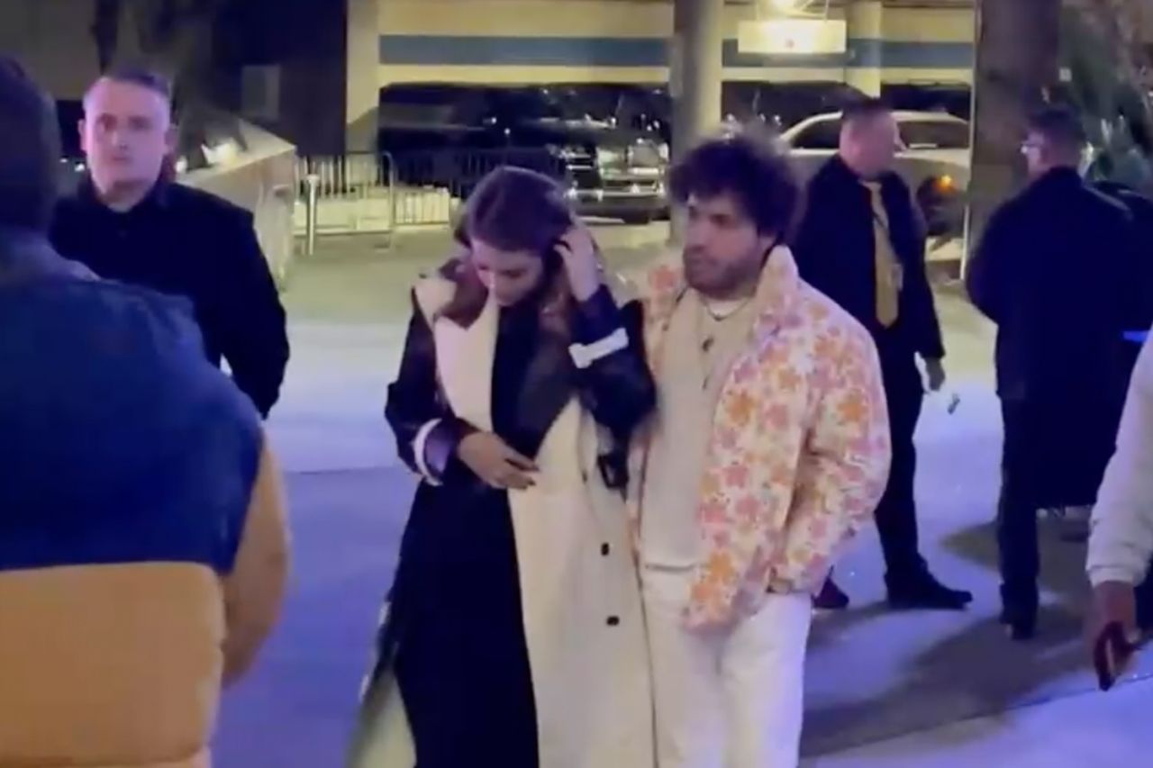 Selena Gomez and Benny Blanco at Lakers vs. Miami Heat Game in LA 01/03