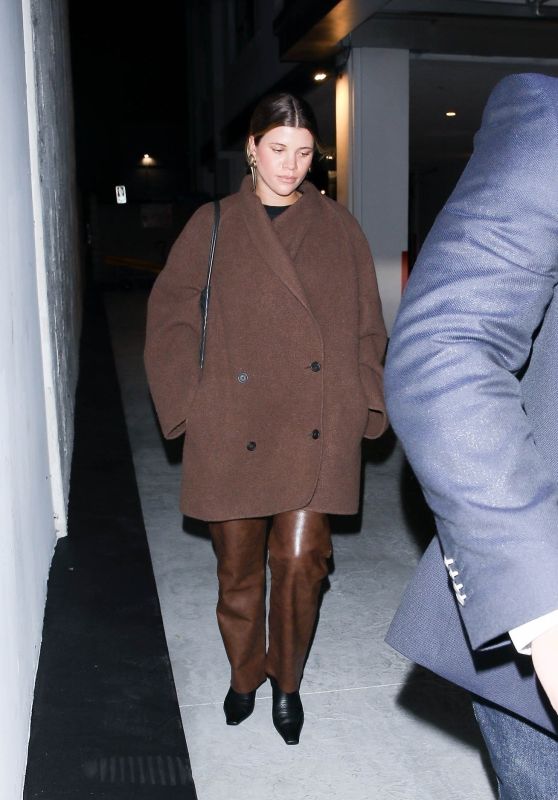 Sofia Richie Wearing a Large Coat in Beverly Hills 01/14/2024