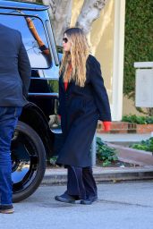 Sofia Richie Wears an Oversized Black Coat in West Hollywood 01/10/2024