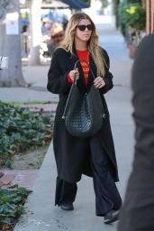 Sofia Richie Wears an Oversized Black Coat in West Hollywood 01/10/2024