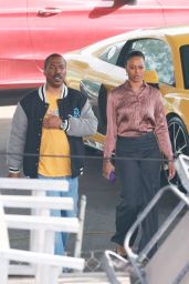 Taylour Paige and Eddie Murphy - "Beverly Hills Cop 4" Filming in Los Angeles 01/18/2024
