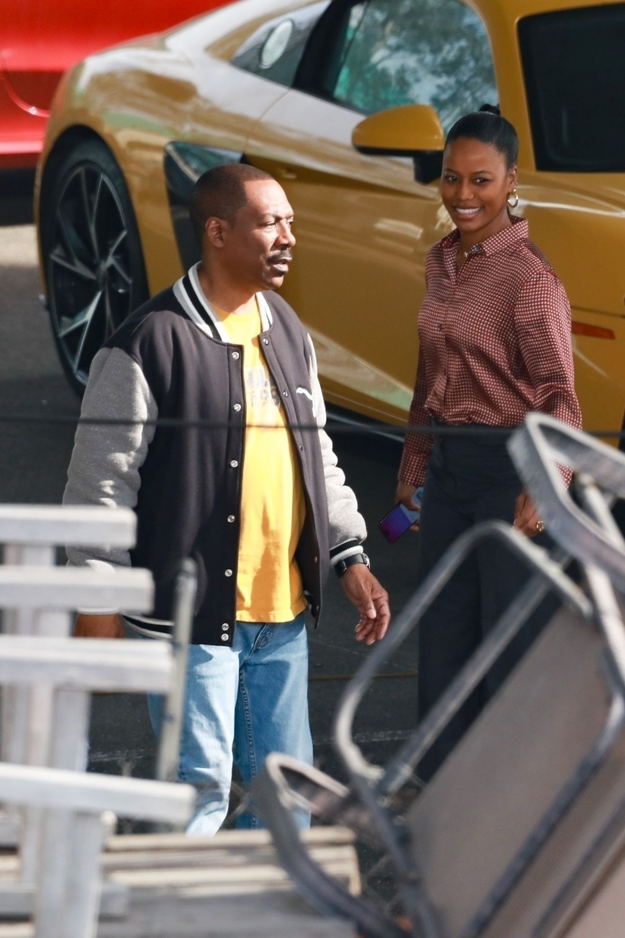 Taylour Paige and Eddie Murphy "Beverly Hills Cop 4" Filming in Los