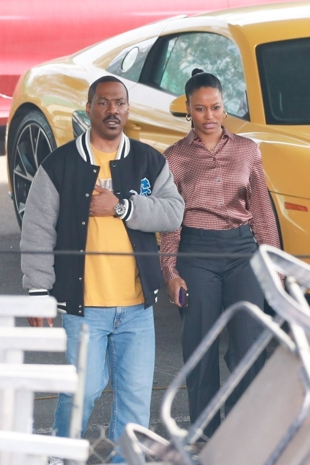 Taylour Paige And Eddie Murphy Beverly Hills Cop 4 Filming In Los Angeles 01 18 2024 5 