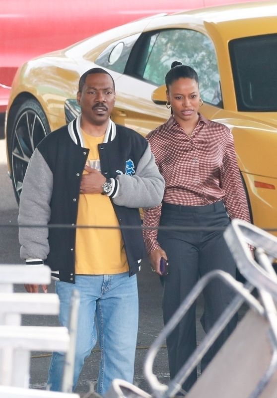 Taylour Paige and Eddie Murphy - "Beverly Hills Cop 4" Filming in Los Angeles 01/18/2024