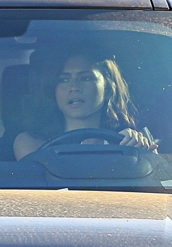 Zendaya in Her SUV After Shopping at Jon and Vinny