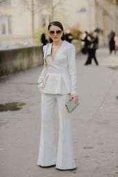 Alexandra Pereira Arriving at Elie Saab Show in Paris 01/24/2024