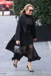 Amanda Holden Wearing a Stylish Sheer Dress in London 02/05/2024