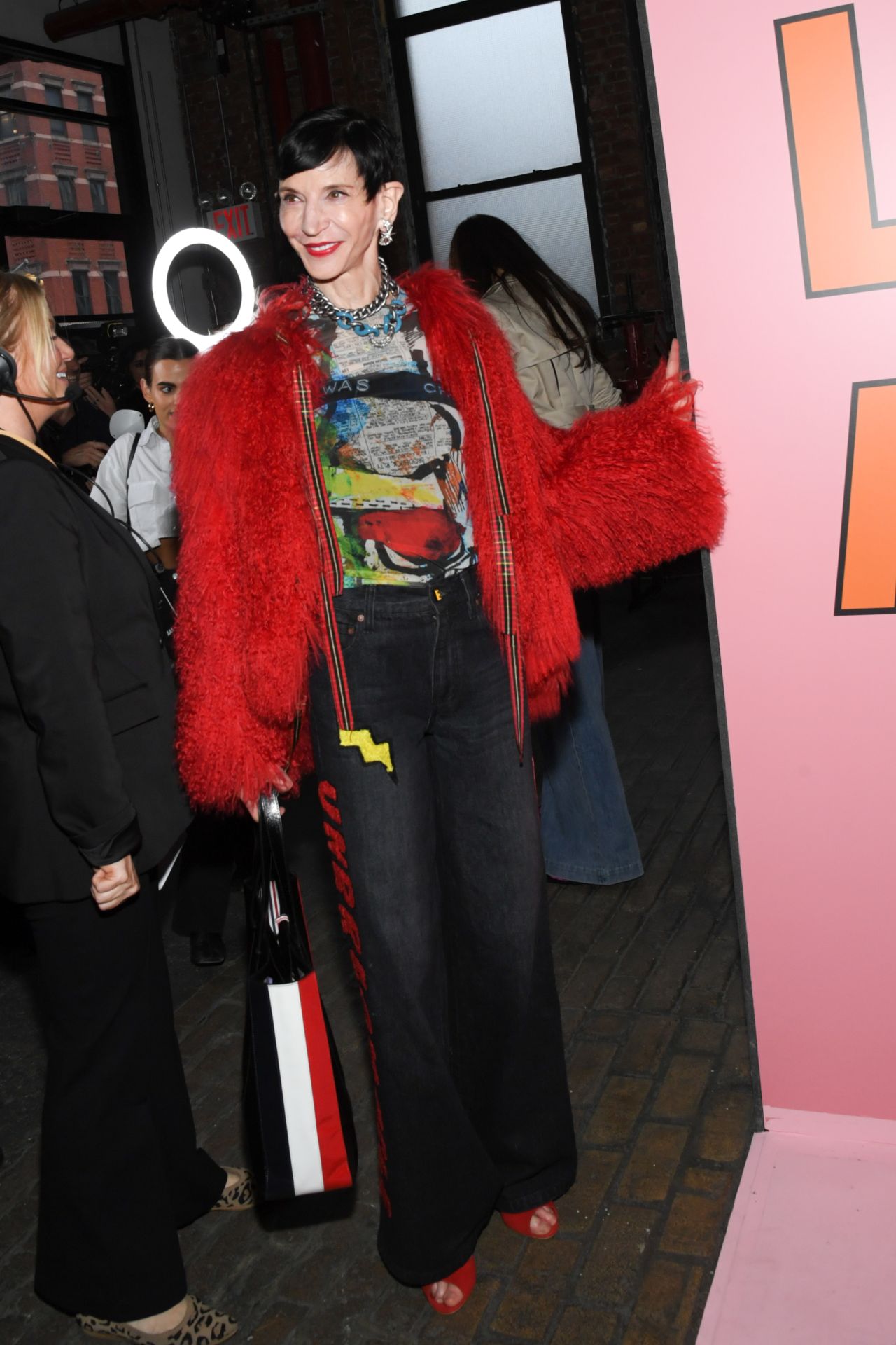 Amy Fine Collins at alice + olivia by Stacey Bendet Presentation at New