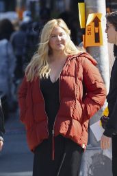 Amy Schumer Filming "Kinda Pregnant" on NYC Streets 02/26/2024