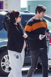 Ashley Benson With Her Husband Brandon Davis in Westwood 02/13/2024