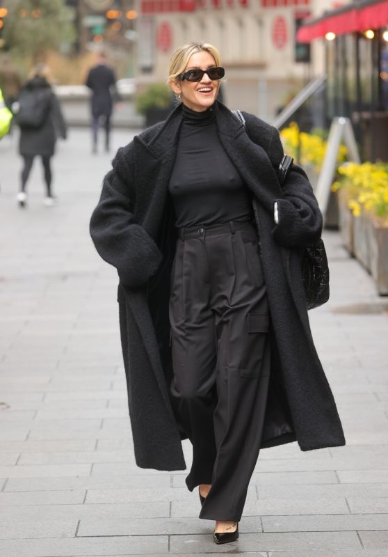 Ashley Roberts in a Black Outfit in London 02/07/2024