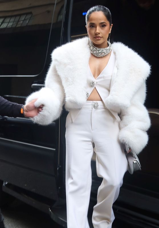 Becky G Arrives at Area Fashion Show in New York City 02/11/2024