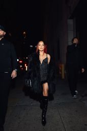 Becky G Arriving at the Christian Cowan Fashion Show in New York 02/11/2024