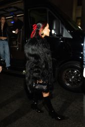 Becky G Arriving at the Christian Cowan Fashion Show in New York 02/11/2024