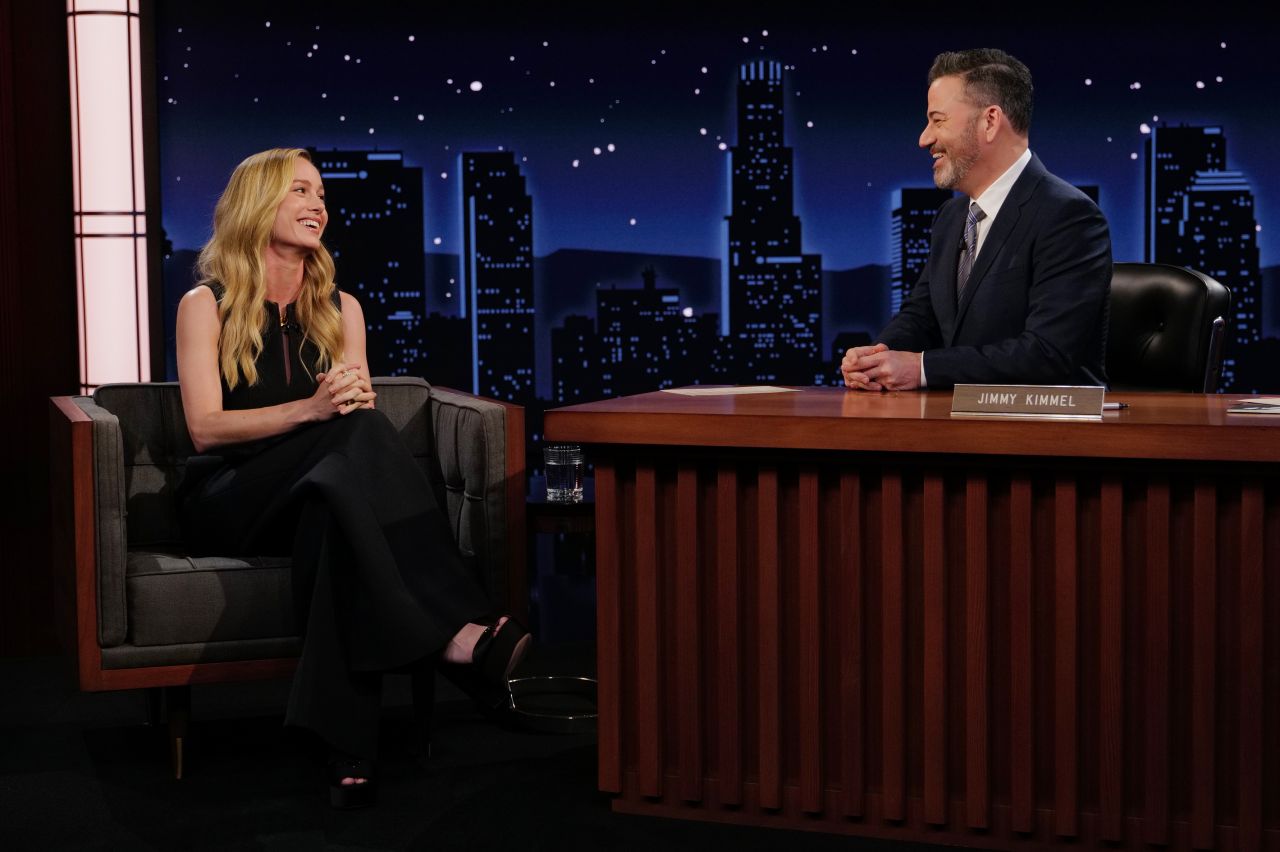 Brie Larson on Jimmy Kimmel Live in Los Angeles 02/05/2024 • CelebMafia