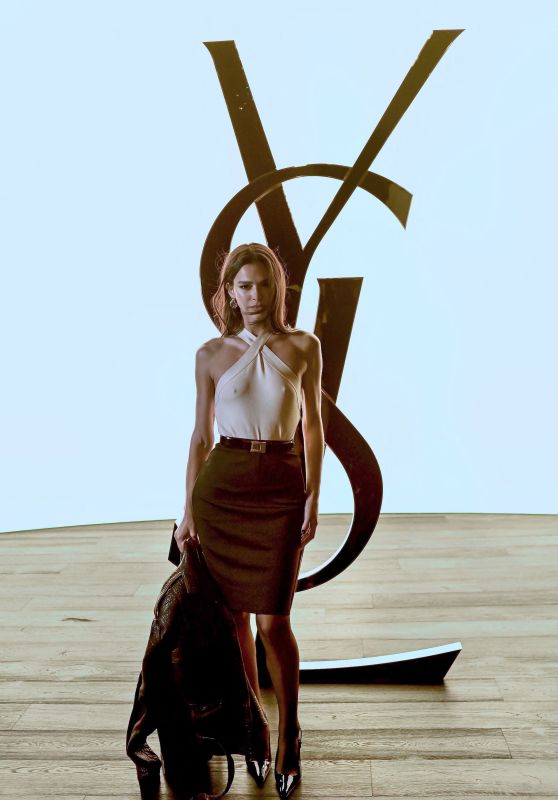 Bruna Marquezine at YSL Show During Paris Fashion Week 02/27/2024