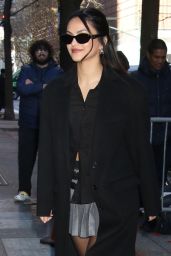 Camila Mendes Arriving at "Live with Kelly and Mark" in NYC 02/06/2024
