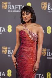 Charithra Chandran at 2024 EE BAFTA Film Awards in London 02/18/2024