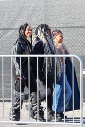 Chloe Bailey and Halle Bailey Arriving at the Super Bowl in Las Vegas 02/11/2024