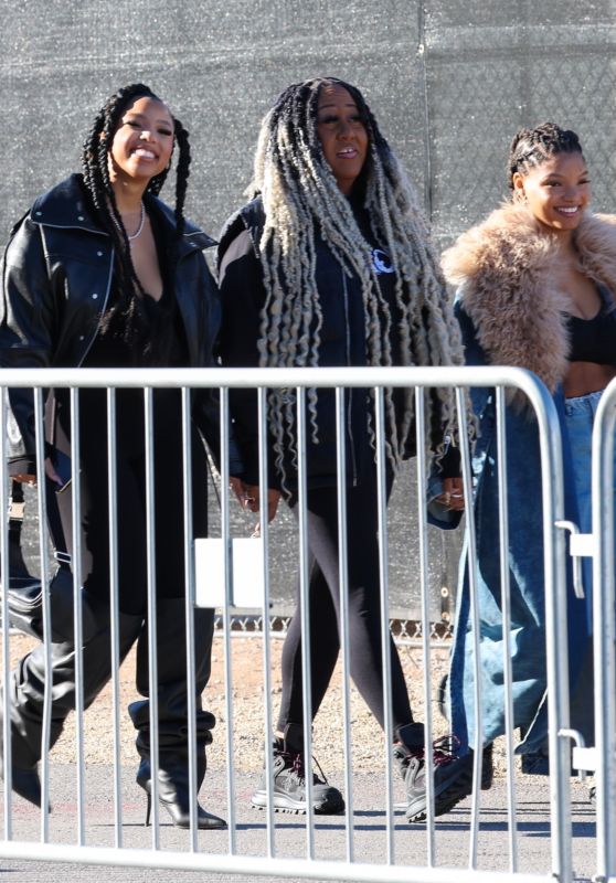 Chloe Bailey and Halle Bailey Arriving at the Super Bowl in Las Vegas 02/11/2024