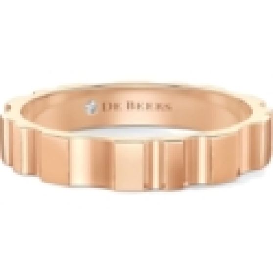 De Beers Rvl Band Ring in Rose Gold