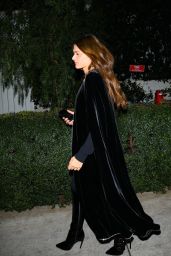 Elisa Sednaoui in Her Black Coat at San Vicente Bungalows in West Hollywood 02/13/2024