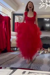 Ellie Kemper in a Red Dress 02/02/2024