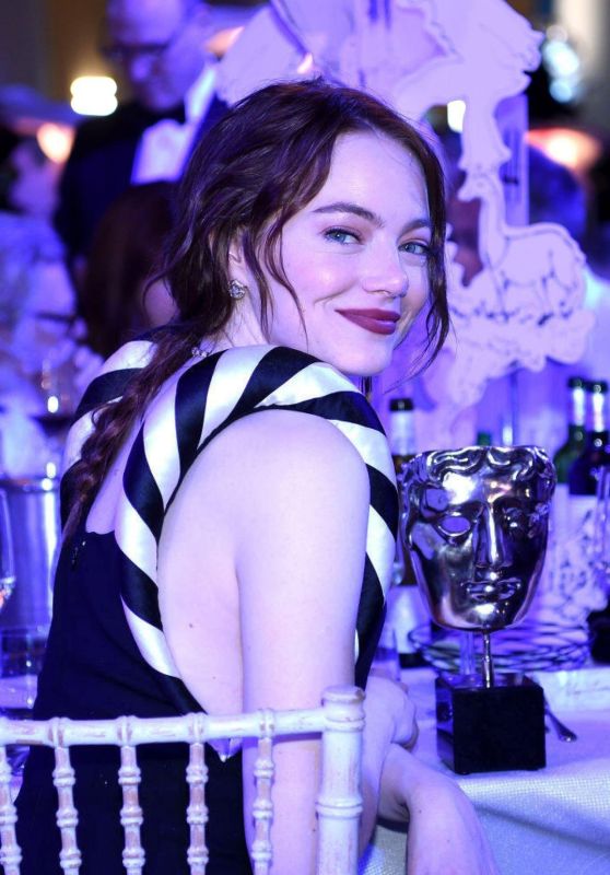 Emma Stone at EE Bafta Film Awards Dinner in London 02/18/2024