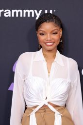 Halle Bailey at GRAMMY U Masterclass for 66th GRAMMY Awards in LA 02/02/2024
