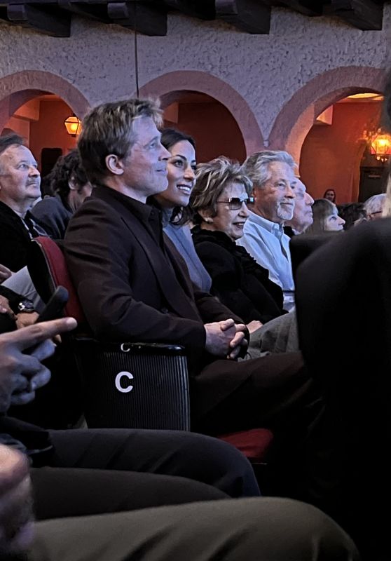 Ines de Ramon and Brad Pitt at the Santa Barbara Film Festival 02/08/2024