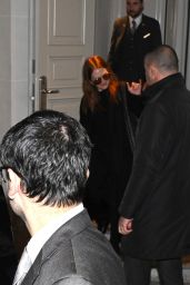 Julianne Moore Arriving at Palazzo Parigi in Milan 02/23/2024