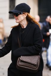 Julianne Moore With Her Husband Bart Freundlich Shopping in Milan 02/24/2024
