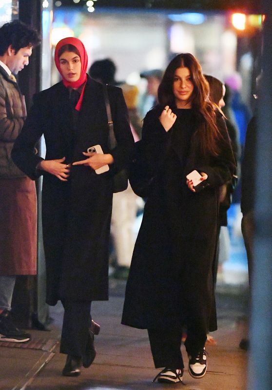 Kaia Gerber and Camila Morrone at Via Carota in New York 02/02/2024