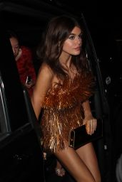 Kaia Gerber Arriving at the British Vogue and Tiffany & Co BAFTA Afterparty in London 02/18/2024