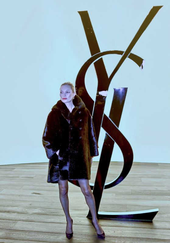 Kate Moss at YSL Show During Paris Fashion Week 02/27/2024