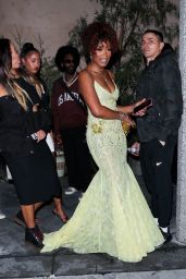 Keke Palmer in Lace Dress Exits a Pre-Grammy Party in West Hollywood 02/03/2024