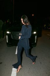 Kendall Jenner in a Striking Midnight Blue Look in Miami 02/08/2024