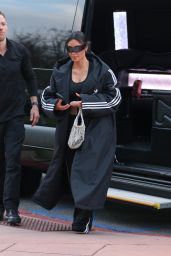 Kim Kardashian in Adidas Attire in Thousand Oaks 02/16/2024
