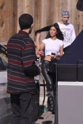 Kim Kardashian With a New Tesla Truck in Malibu 02/22/2024
