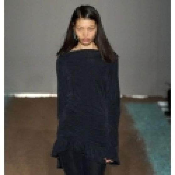 Knwls Spring 2024 Long Sleeve Velvet Mini Dress
