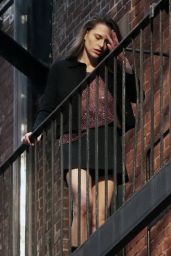 Lana Zakocela - Dior Commercial Shooting in New York City 02/21/2024