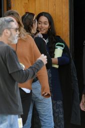 Laura Harrier at Michael Jackson Biopic Film Filming Set in Los Angeles 02/23/2024