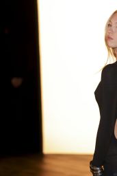 Lila Moss at YSL show at Paris Fashion Week 02/27/2024