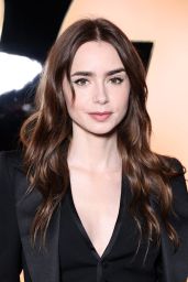 Lily Collins at YSL Show at Paris Fashion Week 02/27/2024