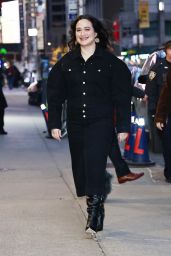 Lily Gladstone Arriving at the Late Show With Stephen Colbert in New York 02/14/2024