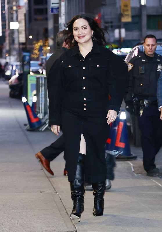 Lily Gladstone Arriving at the Late Show With Stephen Colbert in New York 02/14/2024