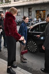Maude Apatow Arriving at Palazzo Parigi in Milan 02/23/2024