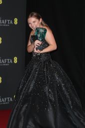 Mia McKenna-Bruce at 2024 EE BAFTA Awards at the Royal Festival Hall in London