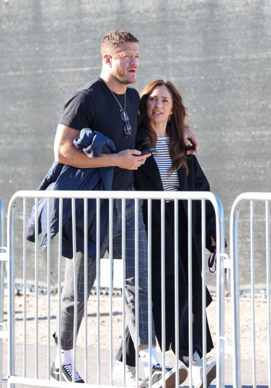 Minka Kelly and Dan Reynolds Arriving at the Super Bowl in Las Vegas 02/11/2024